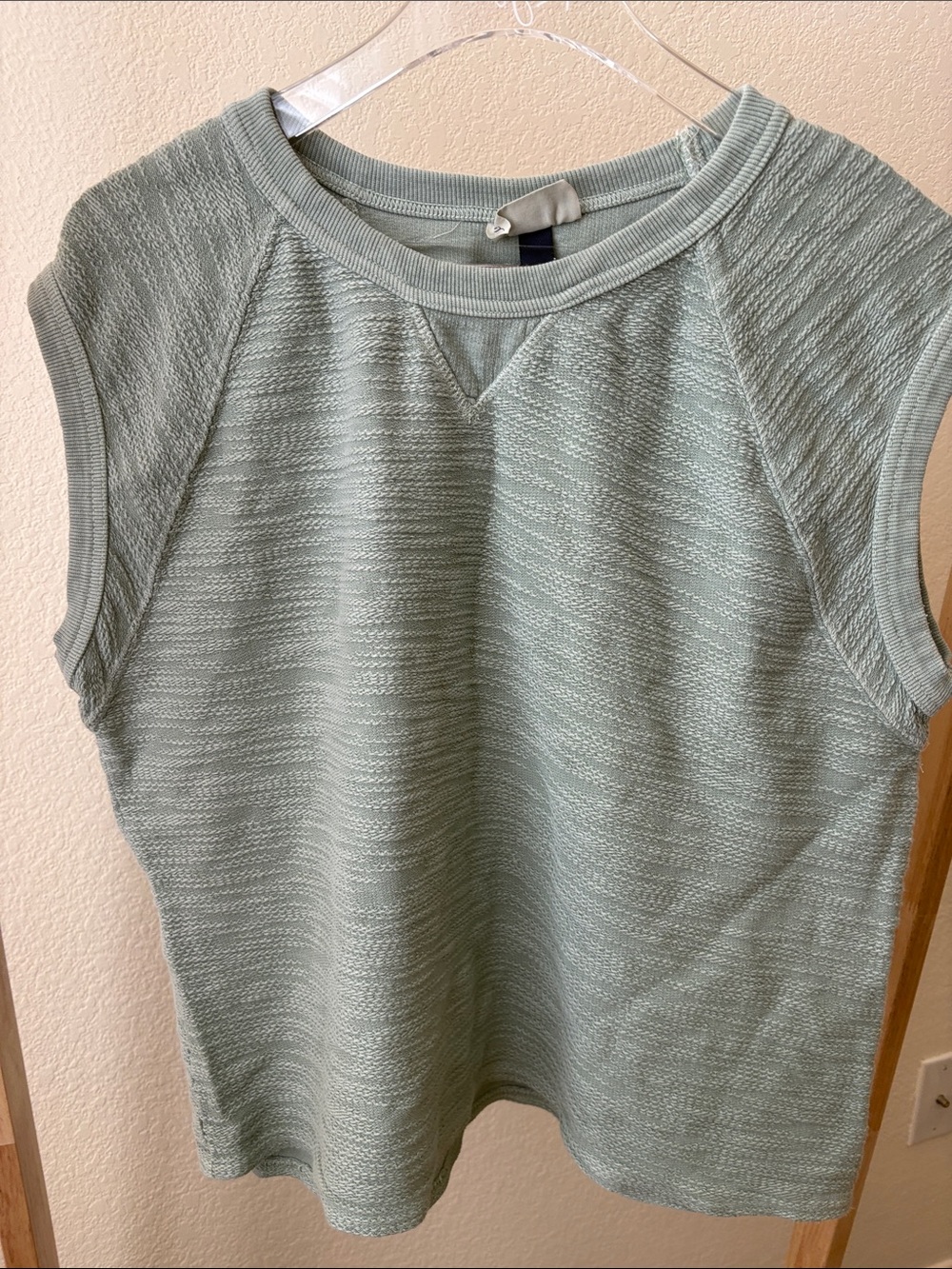 CO Sleeveless Textured Knit Tank - Light Sage